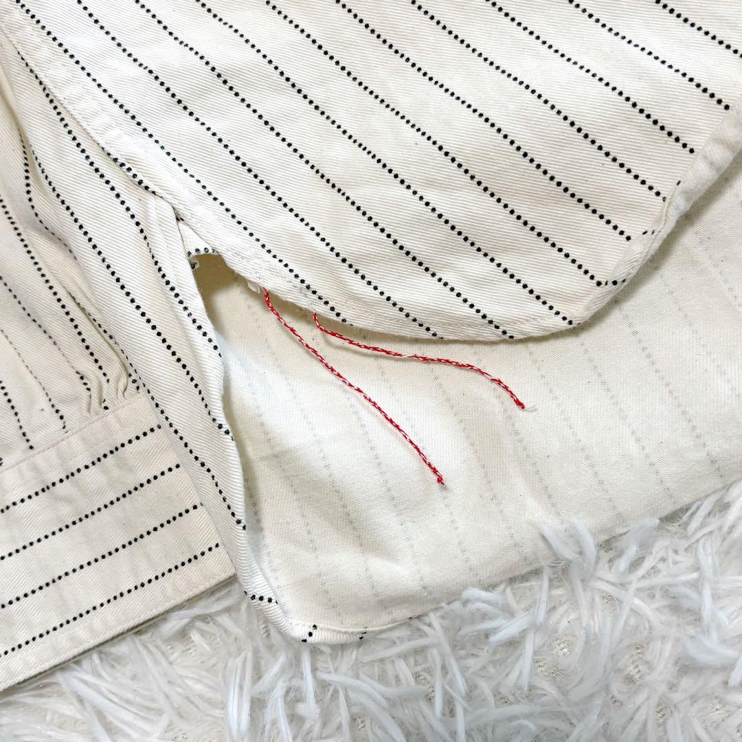 美品 SUGAR CANE ワークシャツ ウォバッシュ ホワイト サイズL相当