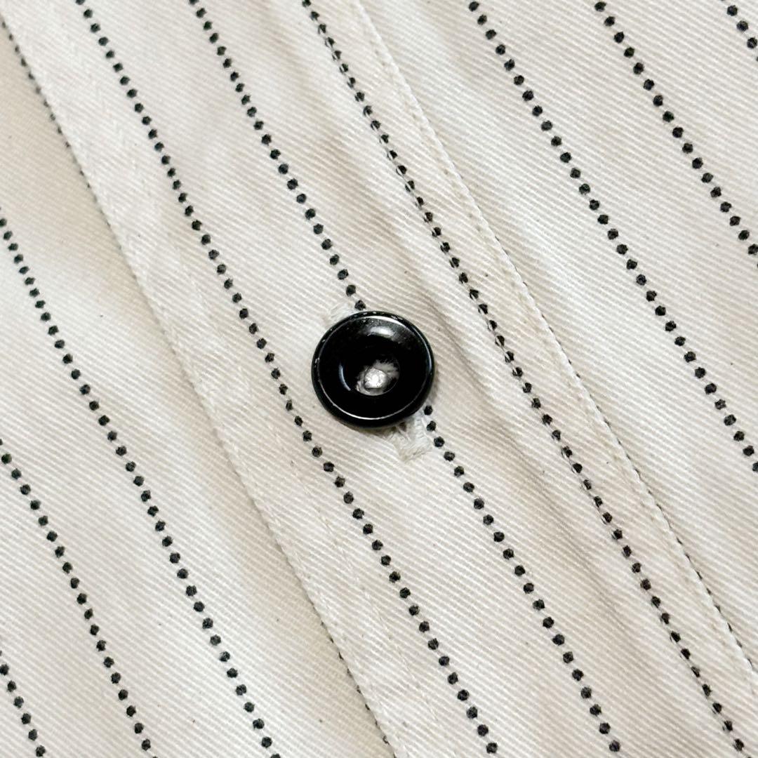 美品 SUGAR CANE ワークシャツ ウォバッシュ ホワイト サイズL相当