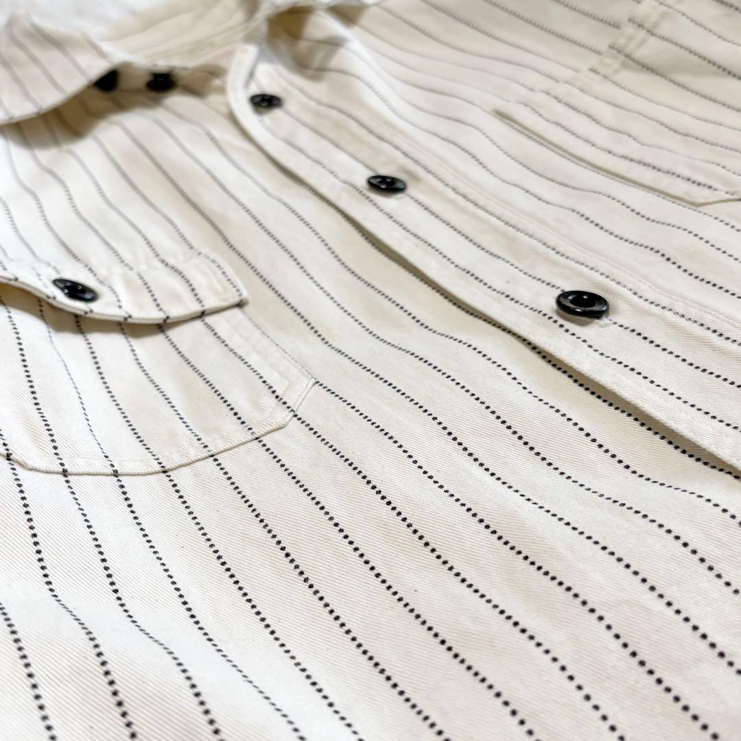 美品 SUGAR CANE ワークシャツ ウォバッシュ ホワイト サイズL相当