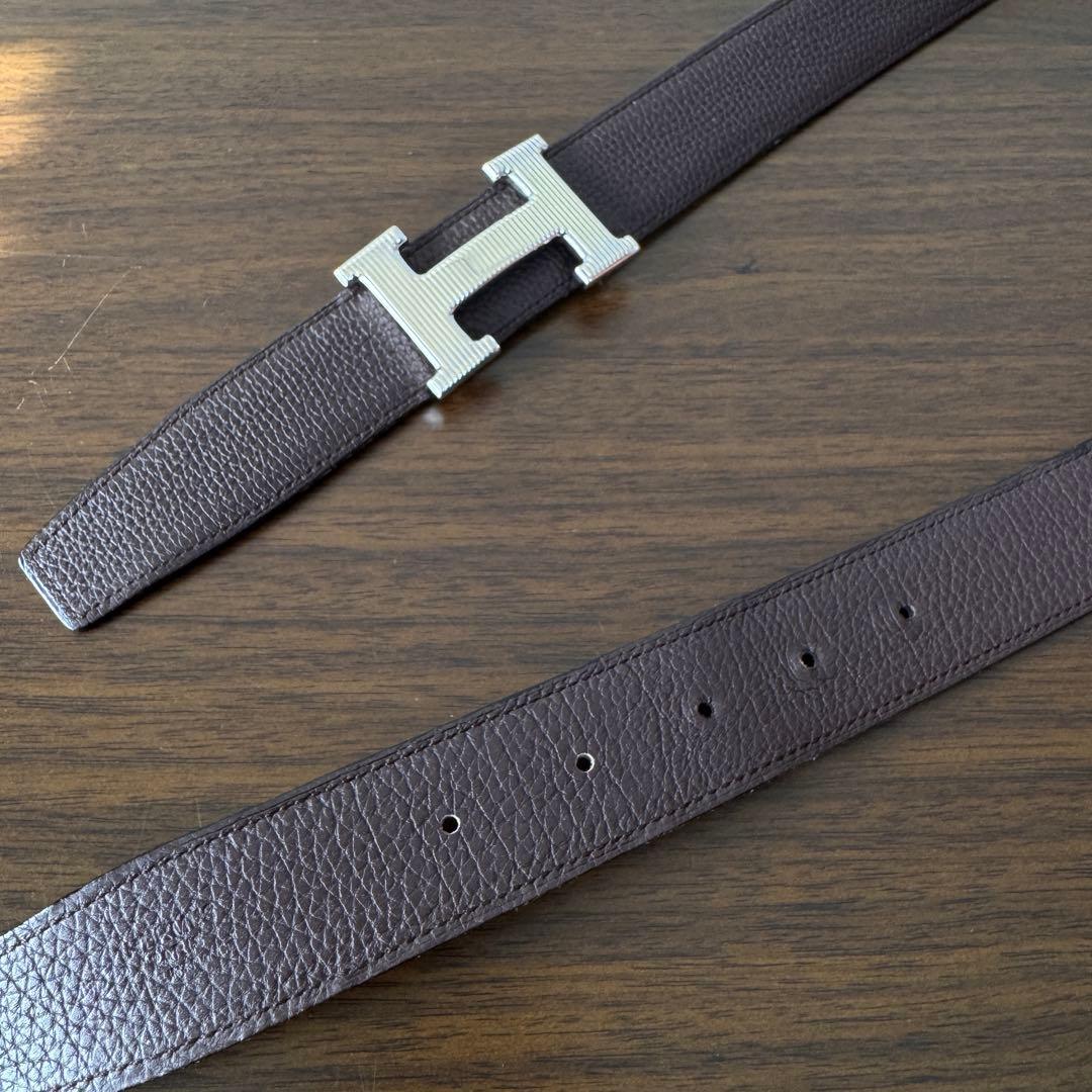 【美品】HERMES エルメス コンスタンス ベルト 90 黒/茶 リバーシブル