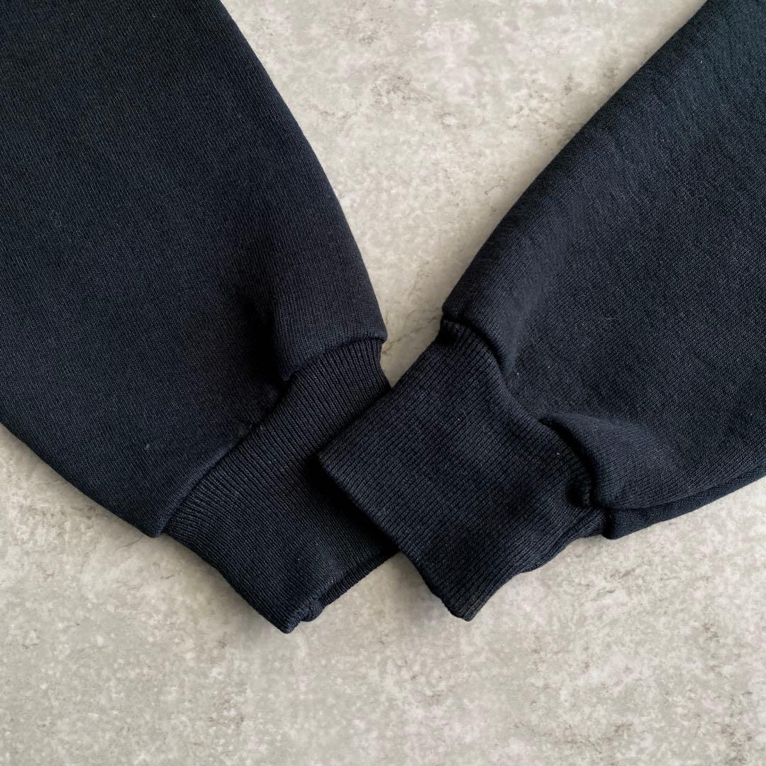 神サイズ 80s ラッセル 前V 無地 スウェット USA製XL 黒 ブラック