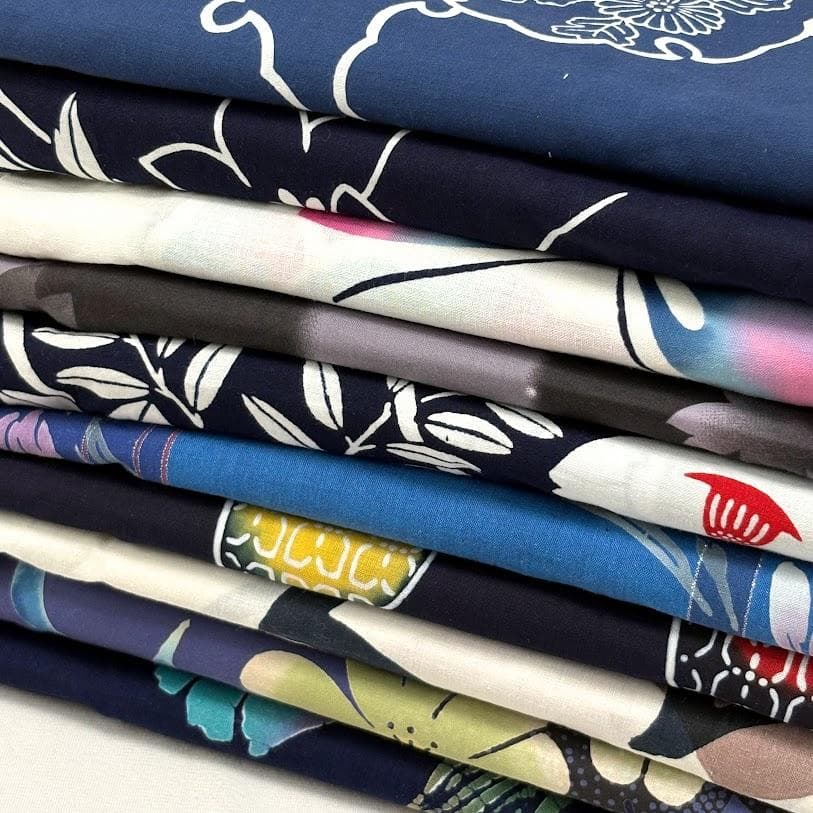 ゆりのはな　浴衣　女物　１０点　まとめ売り　着用可能～少々汚れ有り　綿　G904