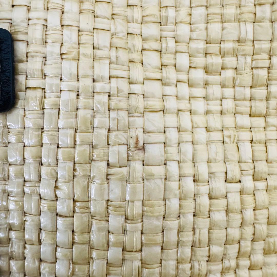 ✨COACH✨コーチ✨ストローバッグ✨ヴィンテージ✨ブラック✨かごバッグ✨