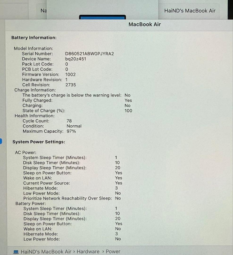 美品 Apple MacBook Air M1 8GB RAM / US配列