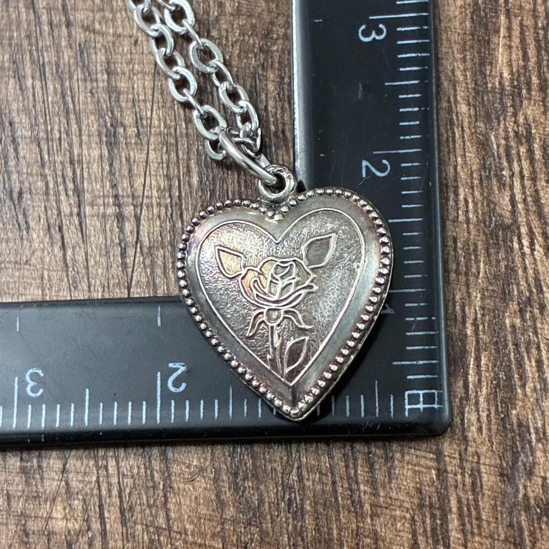 スウィートハートジュエリー ローズ 薔薇 シルバーヴィンテージネックレスNAVY