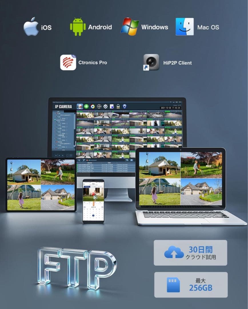 【新品】4K 10倍ハイブリッドズーム Ctronics 防犯カメラ 屋外 5G