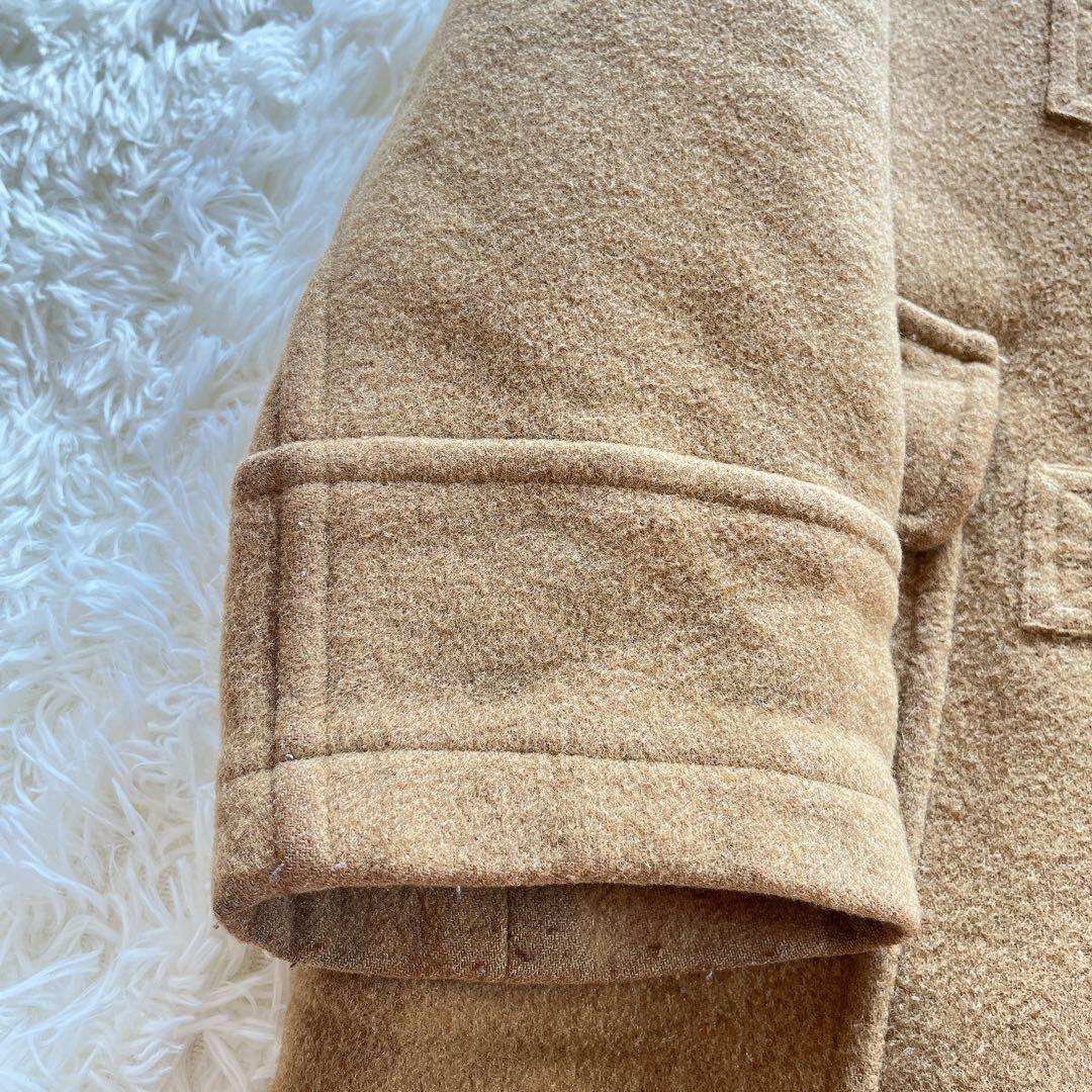 美品　バーバリー　ダッフルコート　キャメル　ノバチェック　ウール　トグル