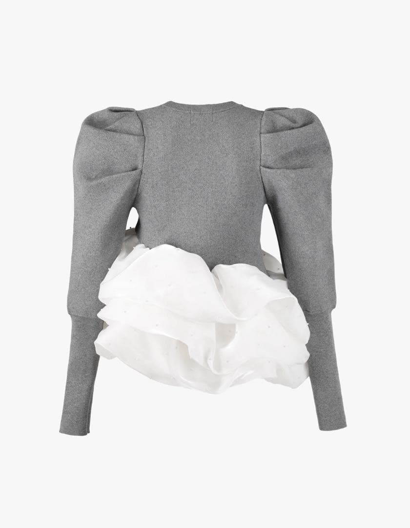 bibiy AMELIE PEPURAMU KNIT グレー　訳あり