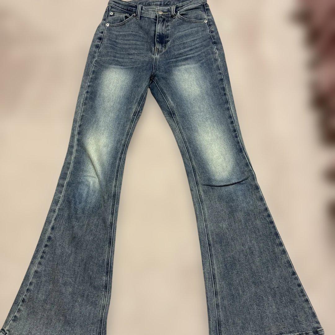 パンツ andmary Lacey ribbon heart hip denim S