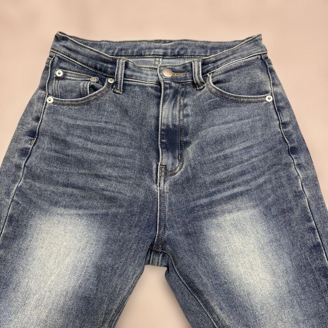 パンツ andmary Lacey ribbon heart hip denim S