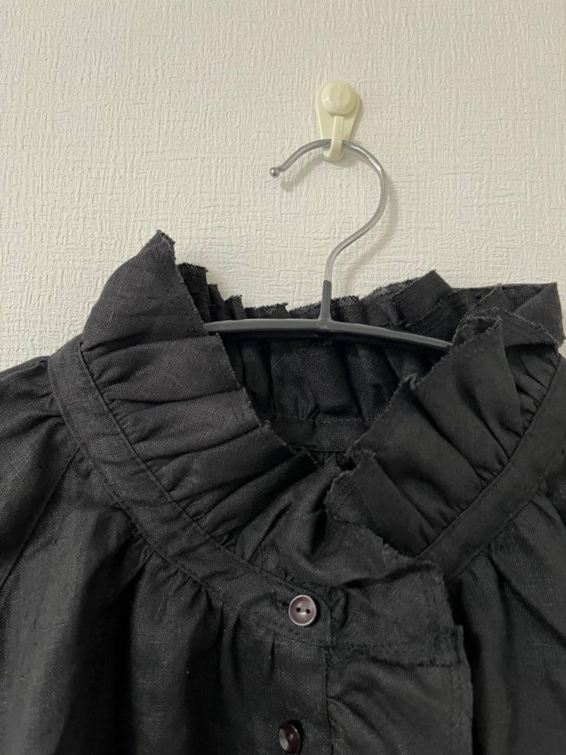 サマンサモスモス立川店EC限定リネンエフォートレスブラウスブラック