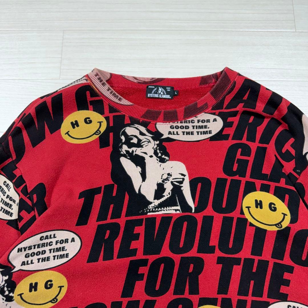 極美品 ヒステリックグラマー SOUND REVOLUTION 総柄 L