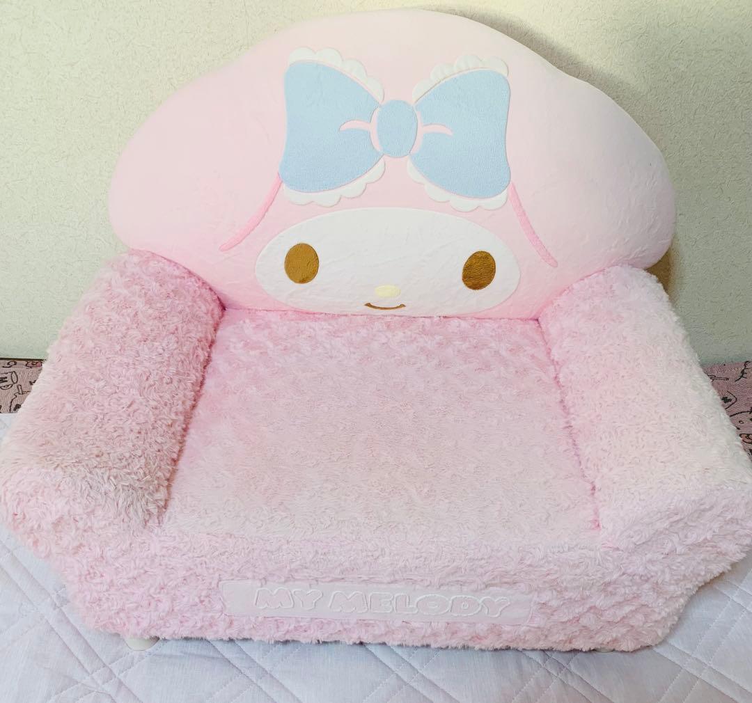 み*ゅ様 マイメロディ フワフワボアソファ 一人用 中古