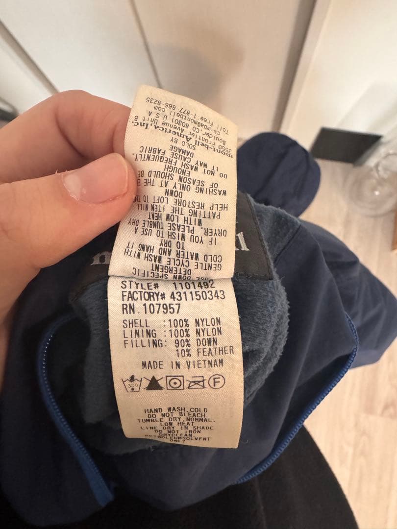 montbell ダウンジャケット　L