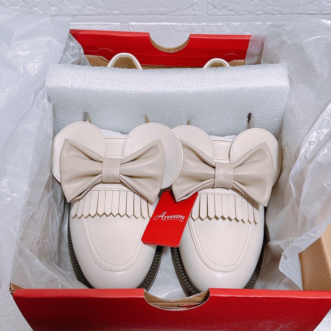 【おしおページ】3WAY仕様【ミニーマウス】ローファー