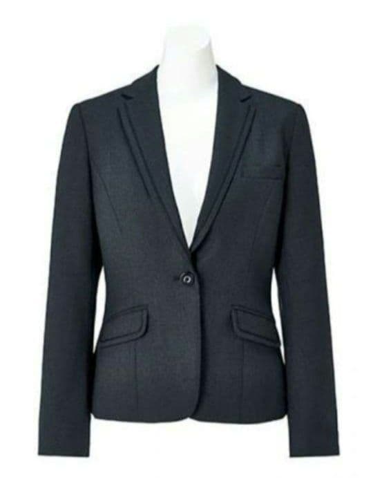 ボンマックス 事務服 ジャケット パンツスーツ上下セット グレイ 13号15号