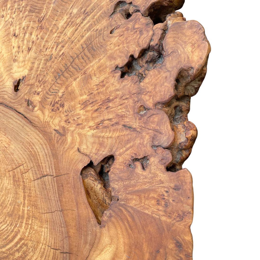 座卓　バール杢 ポプラ 一枚板 無垢材 瘤杢 チギリ ダイニングテーブル 希少