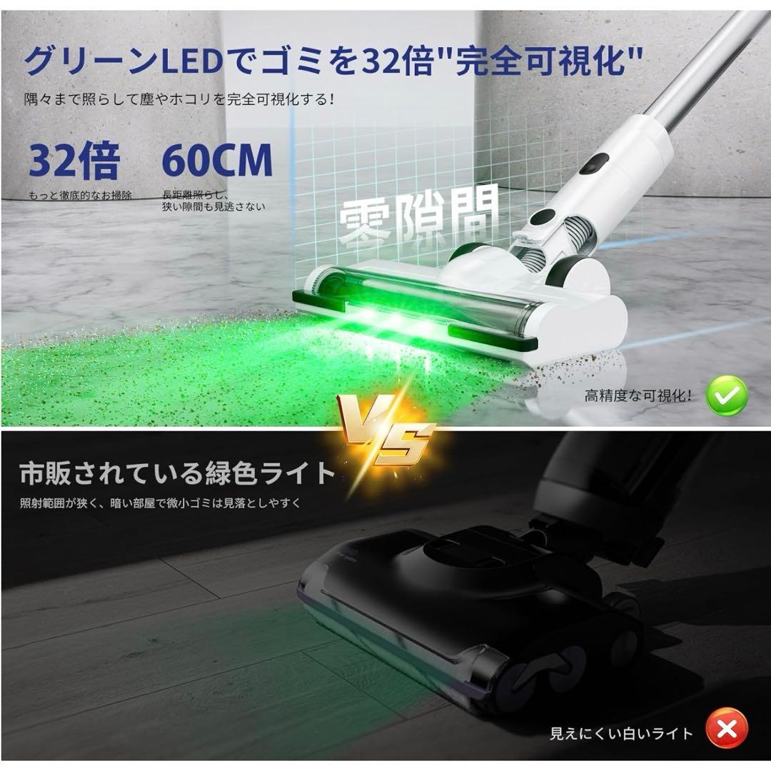 【新品未使用】2in1充電スタンド付 75Kpa コードレス掃除機