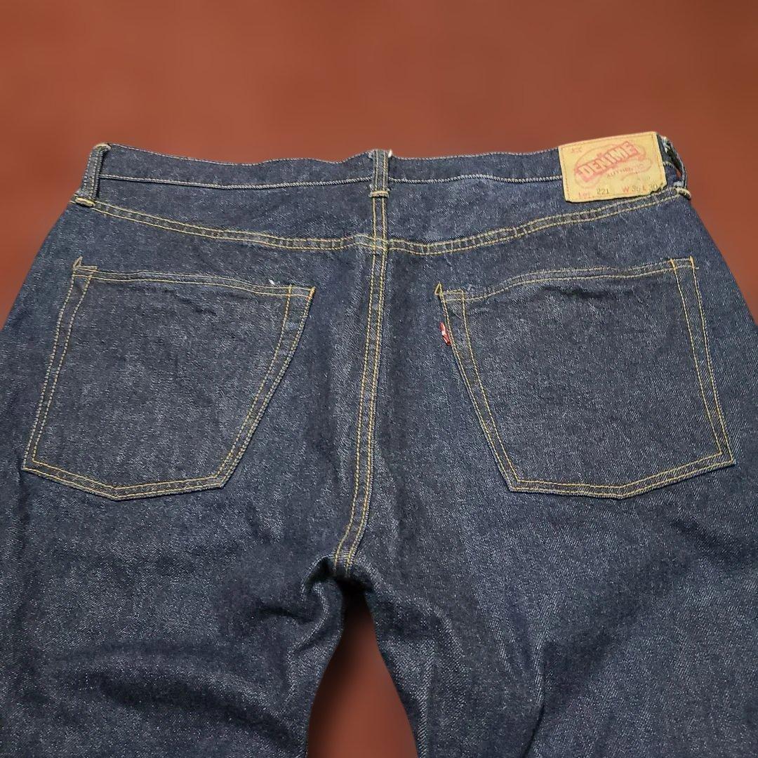 濃紺美品ドゥニームウエアハウスw36紙パッチボタンフライチェーンステッチ