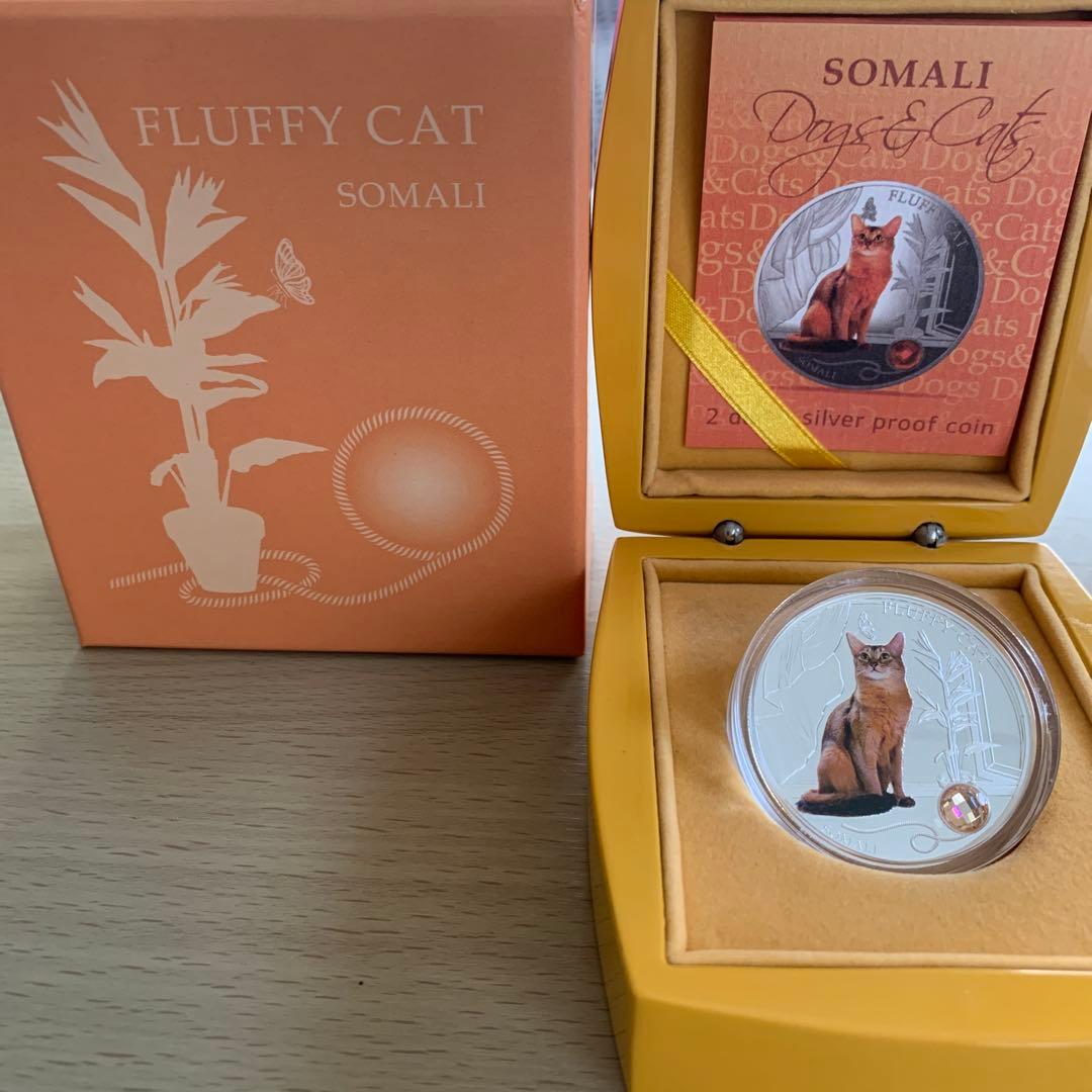 Somali Fluffy Cat 2ドル銀貨