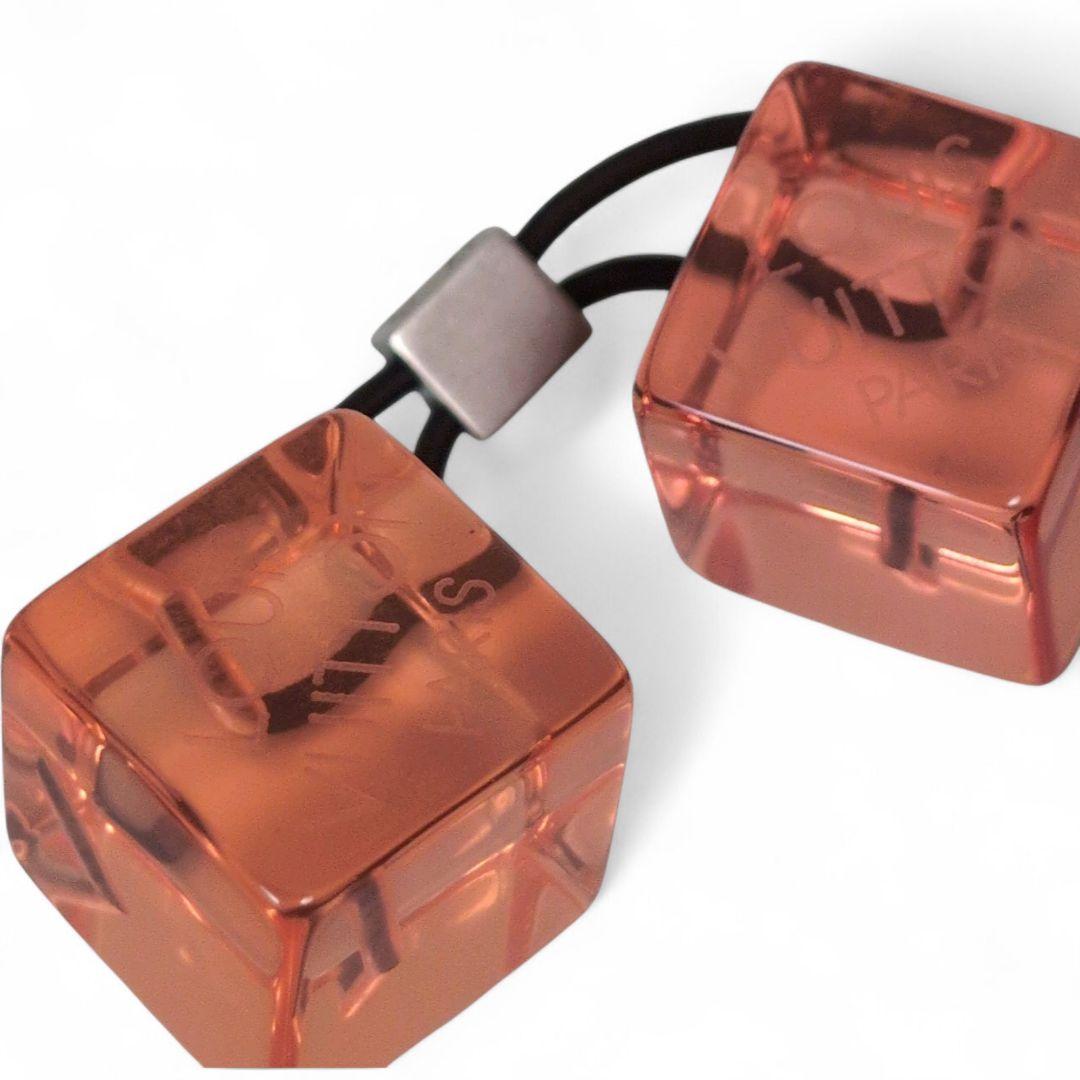 人気✨LOUISVUITTON　ブランドロゴ入りキューブ型ヘアゴム　2つセット