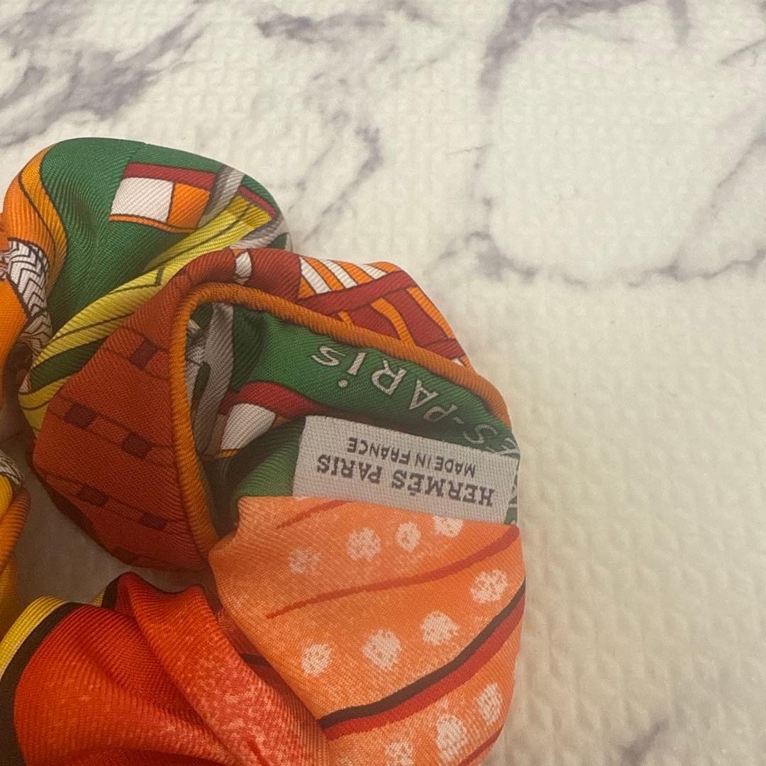HERMES シルク ヘアシュシュ マルチカラー