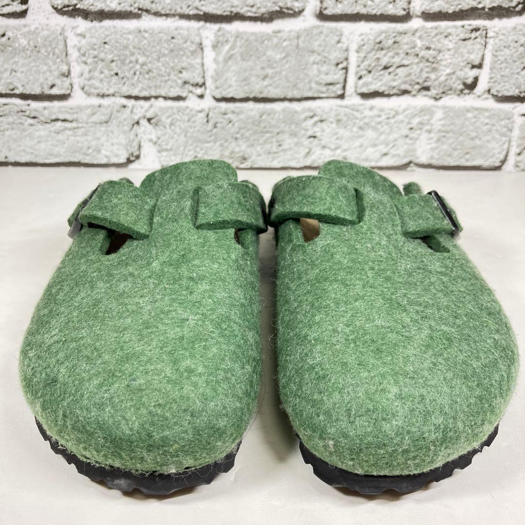 【希少カラー】ビルケンシュトック ボストン フェルト サンダル グリーン 37