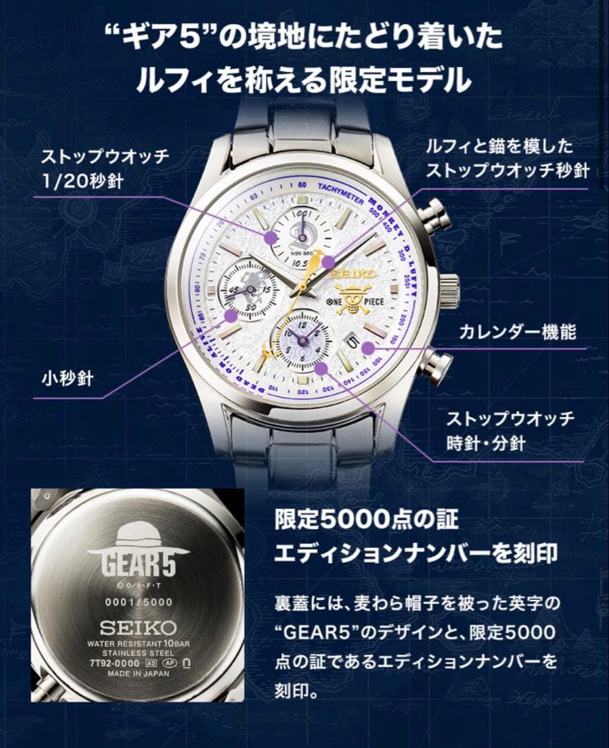 そ*休様 SEIKO モンキー・D・ルフィ ギア5 エディション