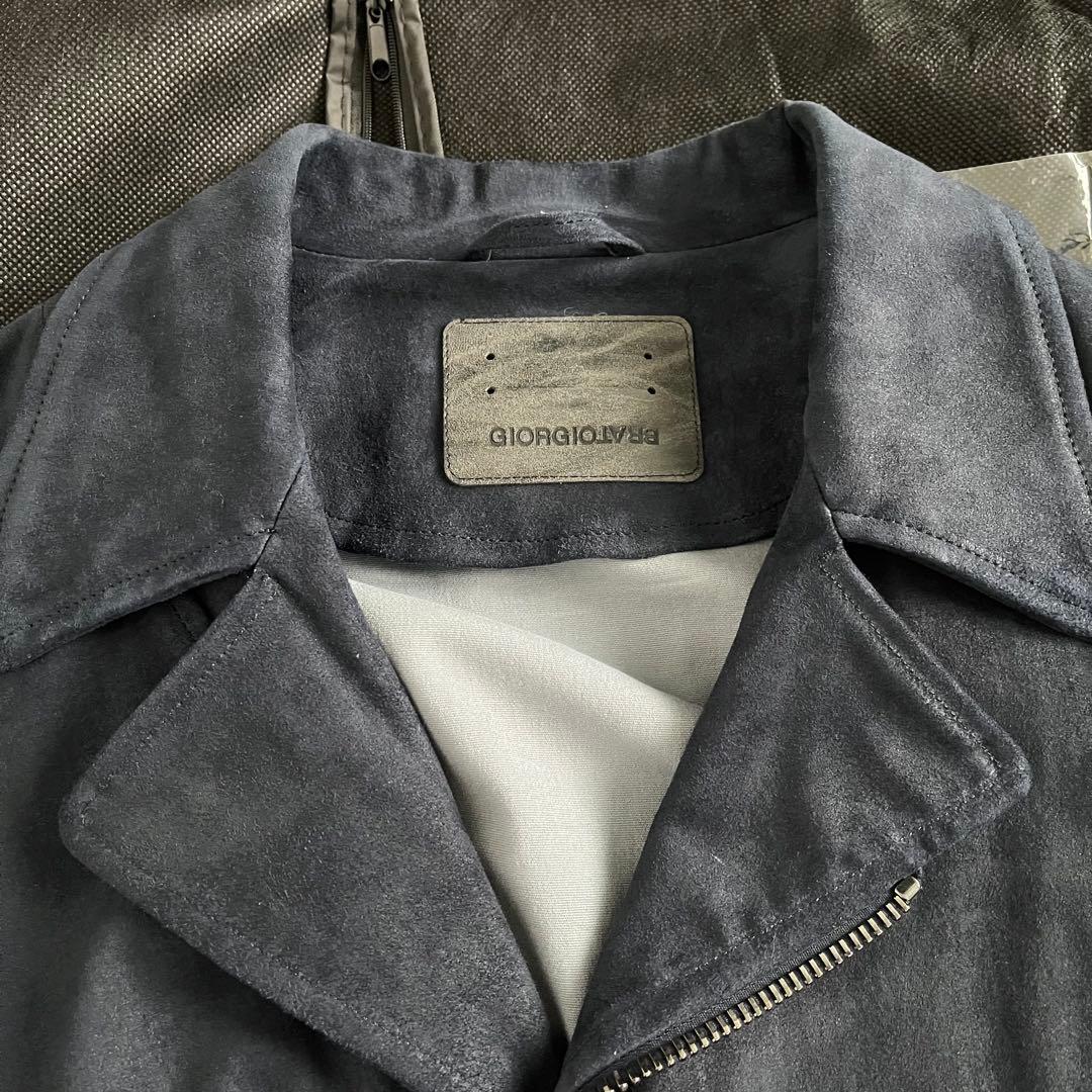 GIORGIO BRATO スエードライダース　ネイビー