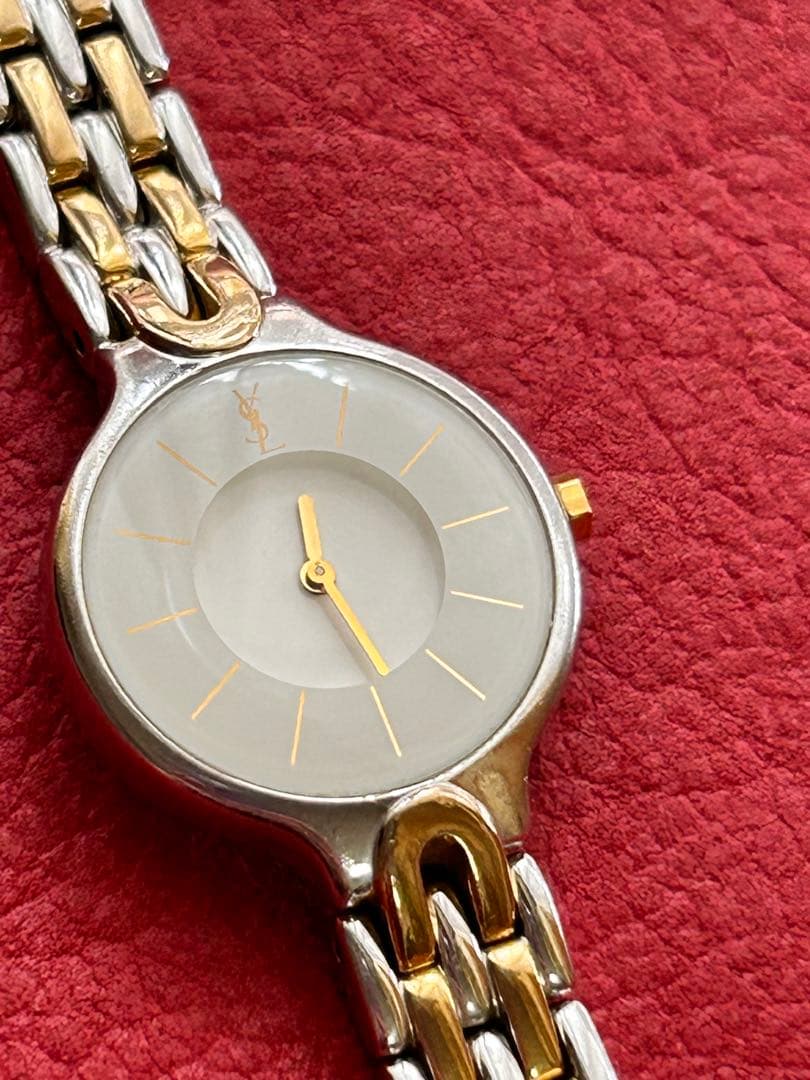YSLイブサンローラン レディースクオーツ 稼働品 新品電池交換済み