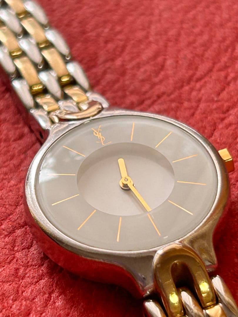 YSLイブサンローラン レディースクオーツ 稼働品 新品電池交換済み
