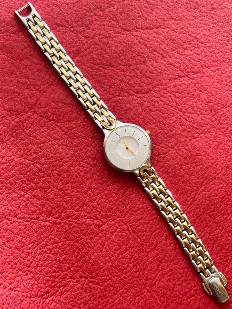 YSLイブサンローラン レディースクオーツ 稼働品 新品電池交換済み