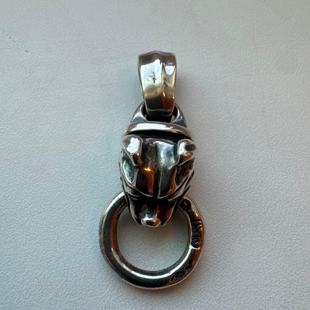 ビルウォールレザー パンサーヘッド ペンダントトップ（リング付き）シルバー925