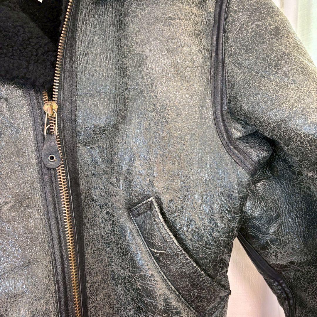 ◆アヴィレックス【L】フライトジャケット レザージャケット ボア付き A-2