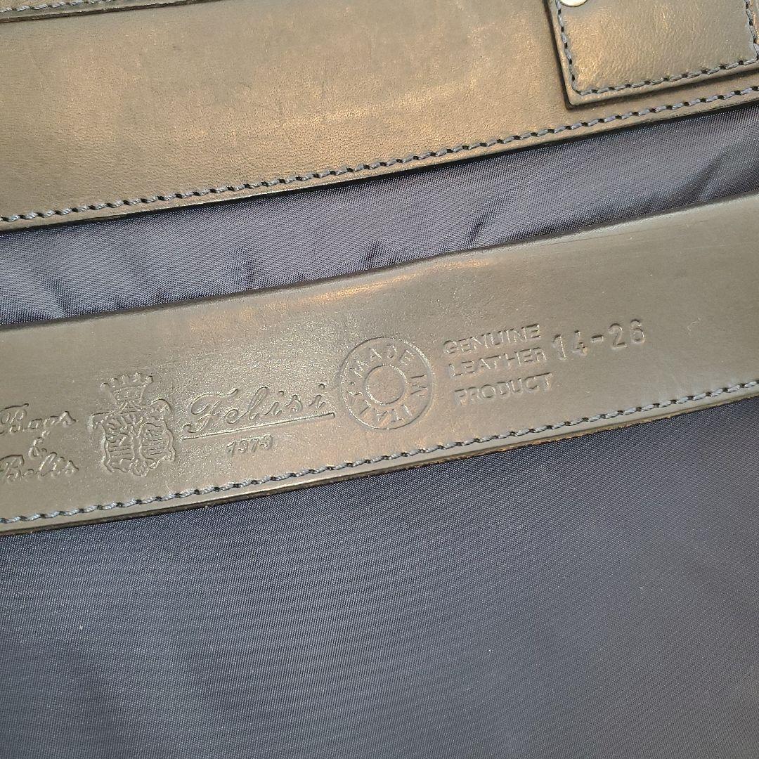 ⭐良品⭐Felisi トートバッグ 14-20DS ネイビー×ブラック メンズ