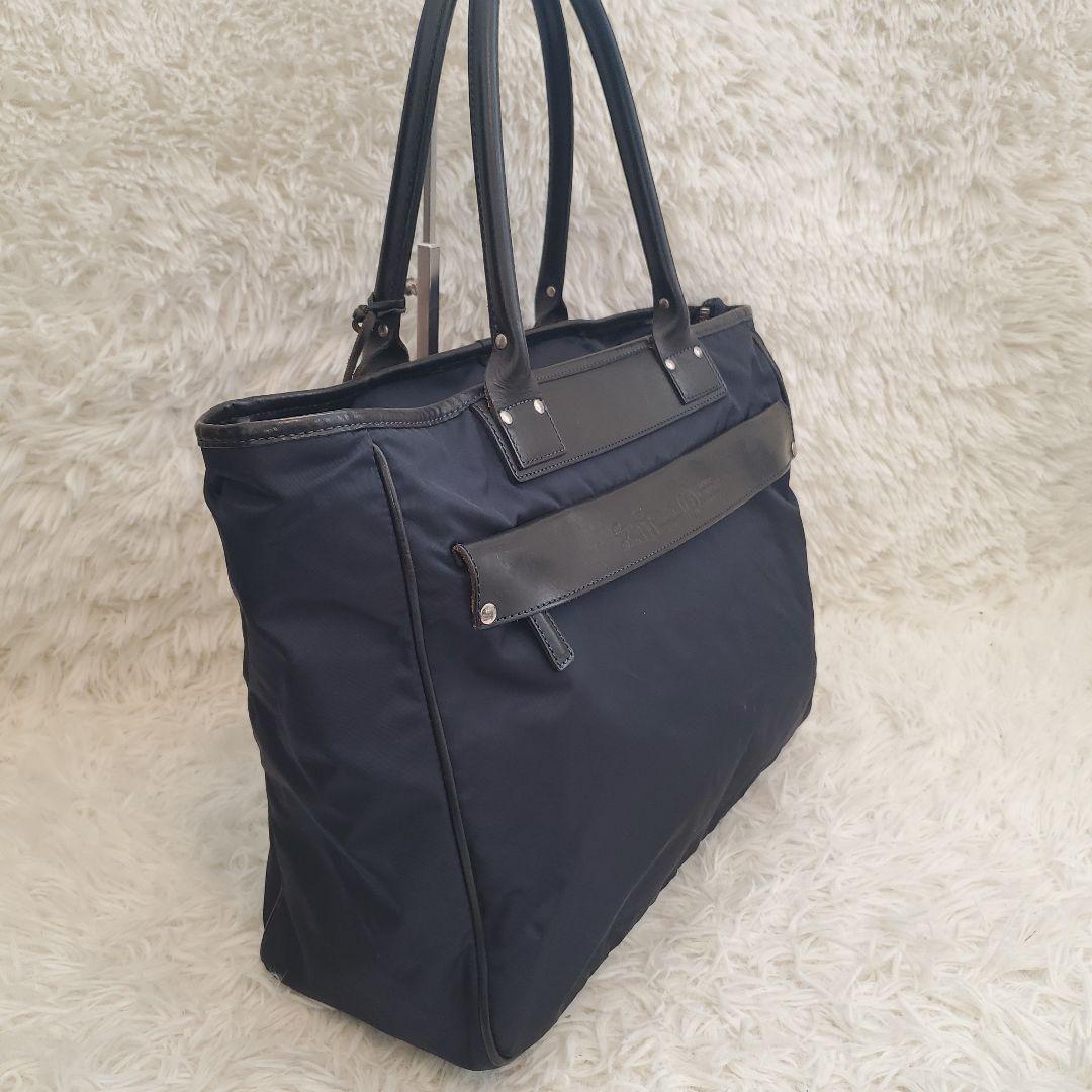 ⭐良品⭐Felisi トートバッグ 14-20DS ネイビー×ブラック メンズ