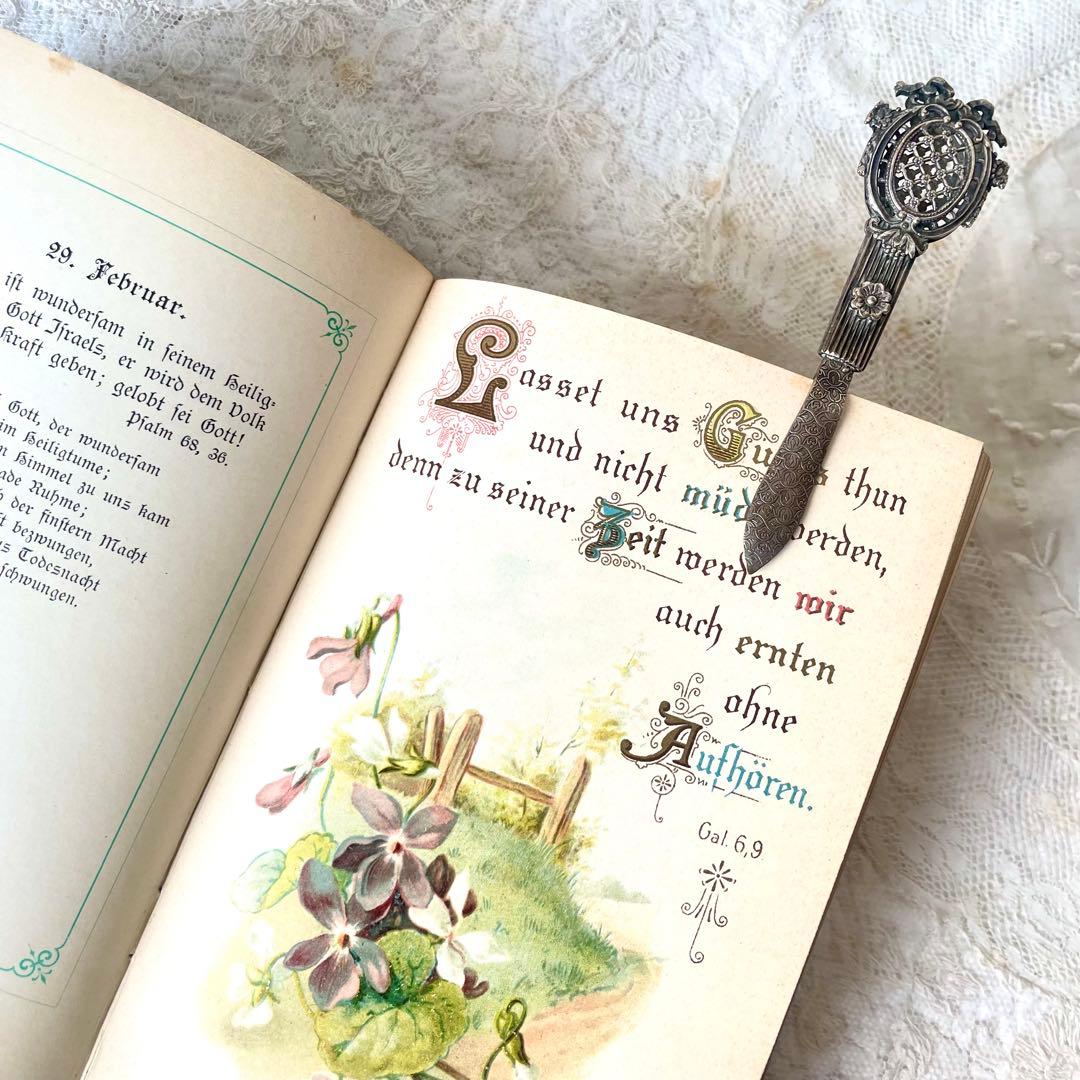 ネココネコ　　レターオープナー&ブックマーク　栞　フランスアンティーク