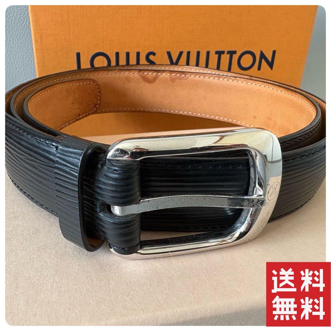 LOUIS VUITTON エピ サンチュール エリプス ベルト ノワール 黒