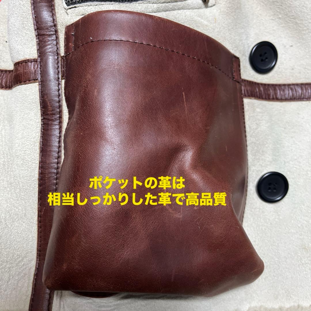 B-7 女性やキッズに ブラウンパーツ頑丈本革 羊革羊毛100% リアルムートン