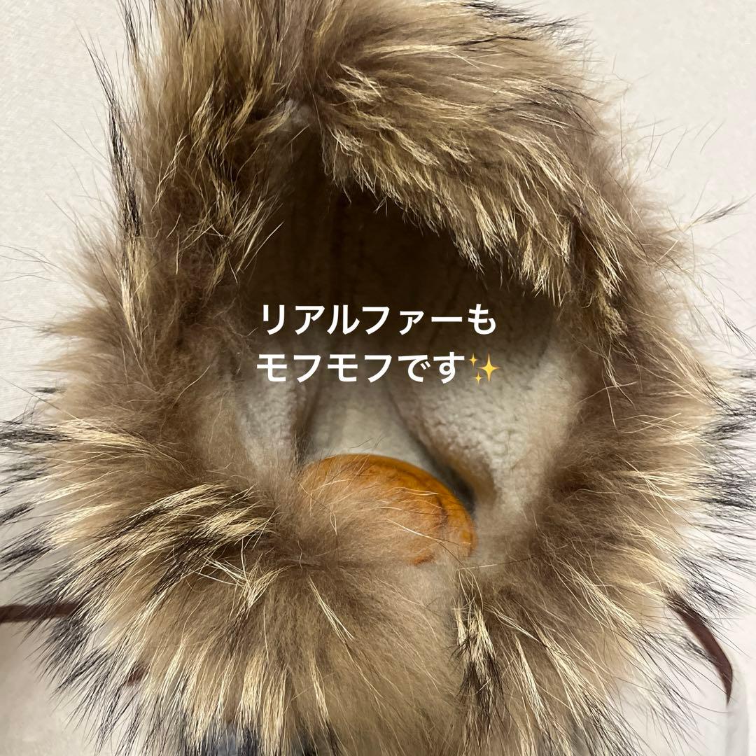 B-7 女性やキッズに ブラウンパーツ頑丈本革 羊革羊毛100% リアルムートン