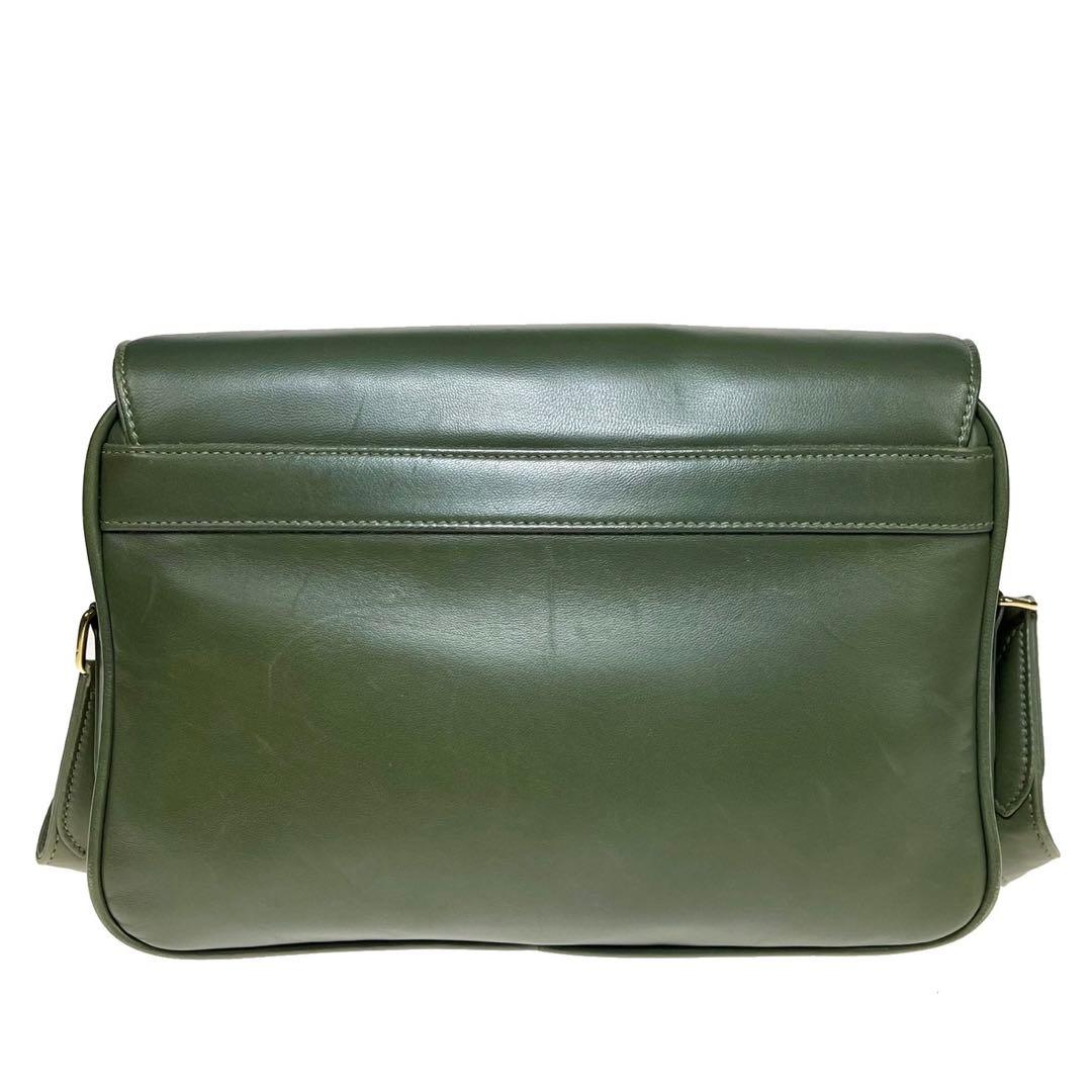 HUNTING WORLD レザー メッセンジャーバッグ オリーブ a515