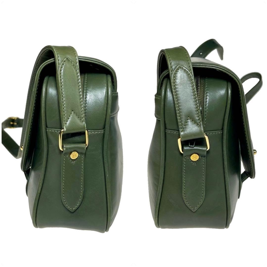 HUNTING WORLD レザー メッセンジャーバッグ オリーブ a515