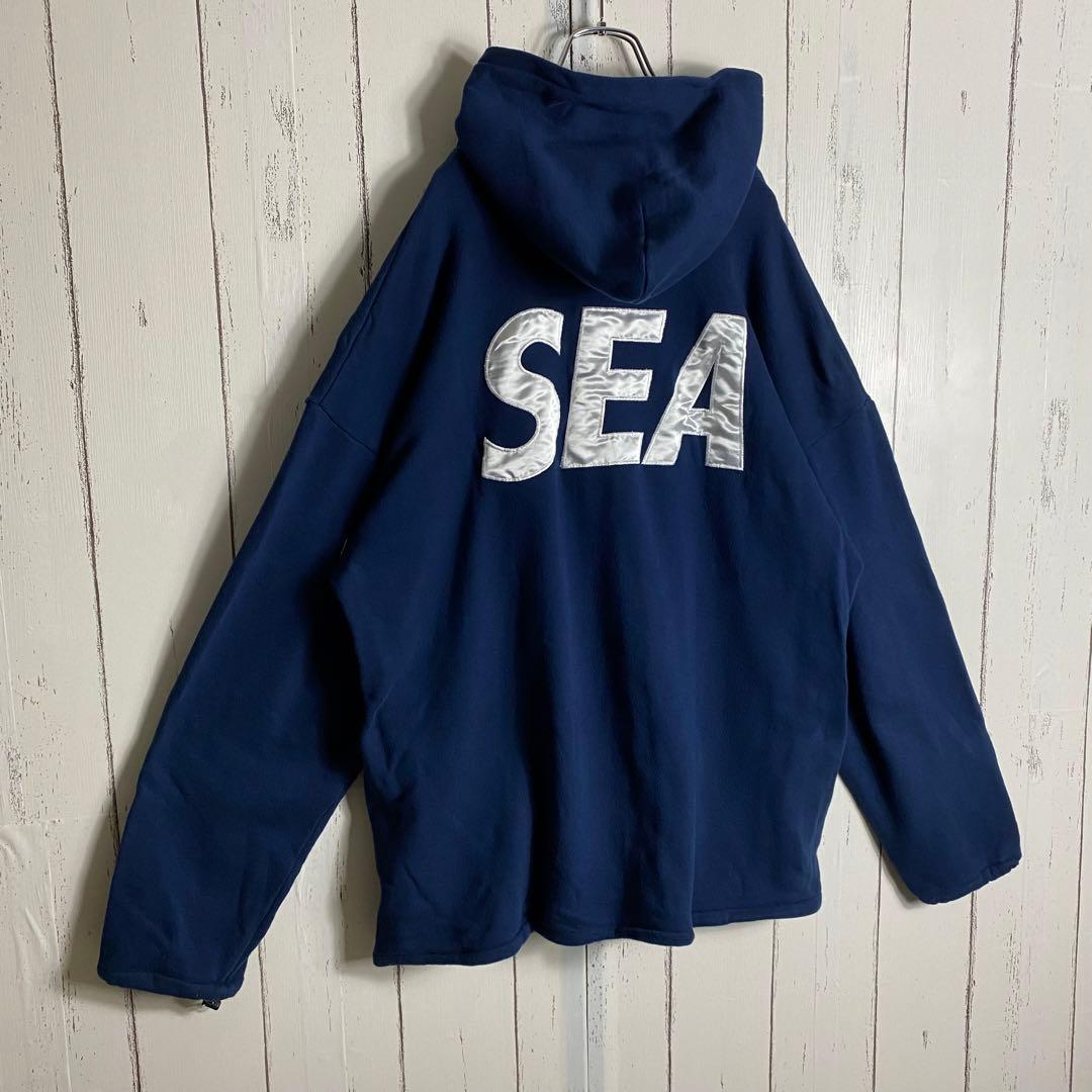 【即完売】 WIND AND SEA フルジップ パーカー 初期 両面 刺繍