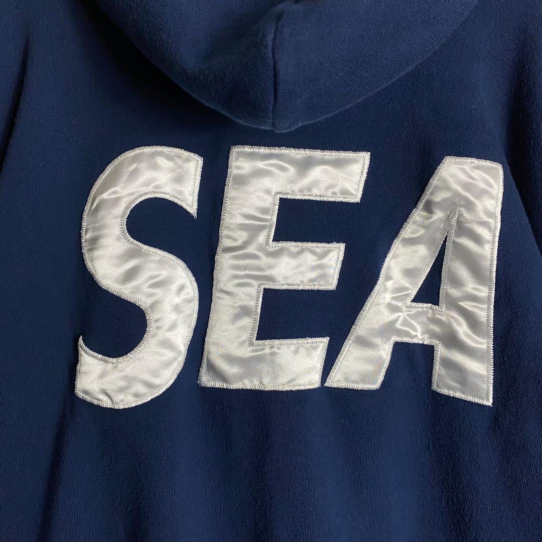 【即完売】 WIND AND SEA フルジップ パーカー 初期 両面 刺繍