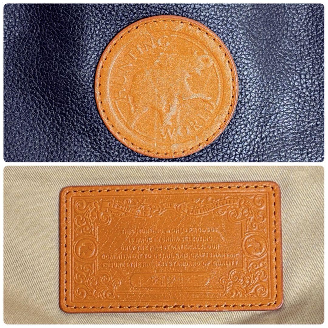 極希少✨ハンティングワールド トートバッグ フィレンツェ限定 レザー 黒 A4可