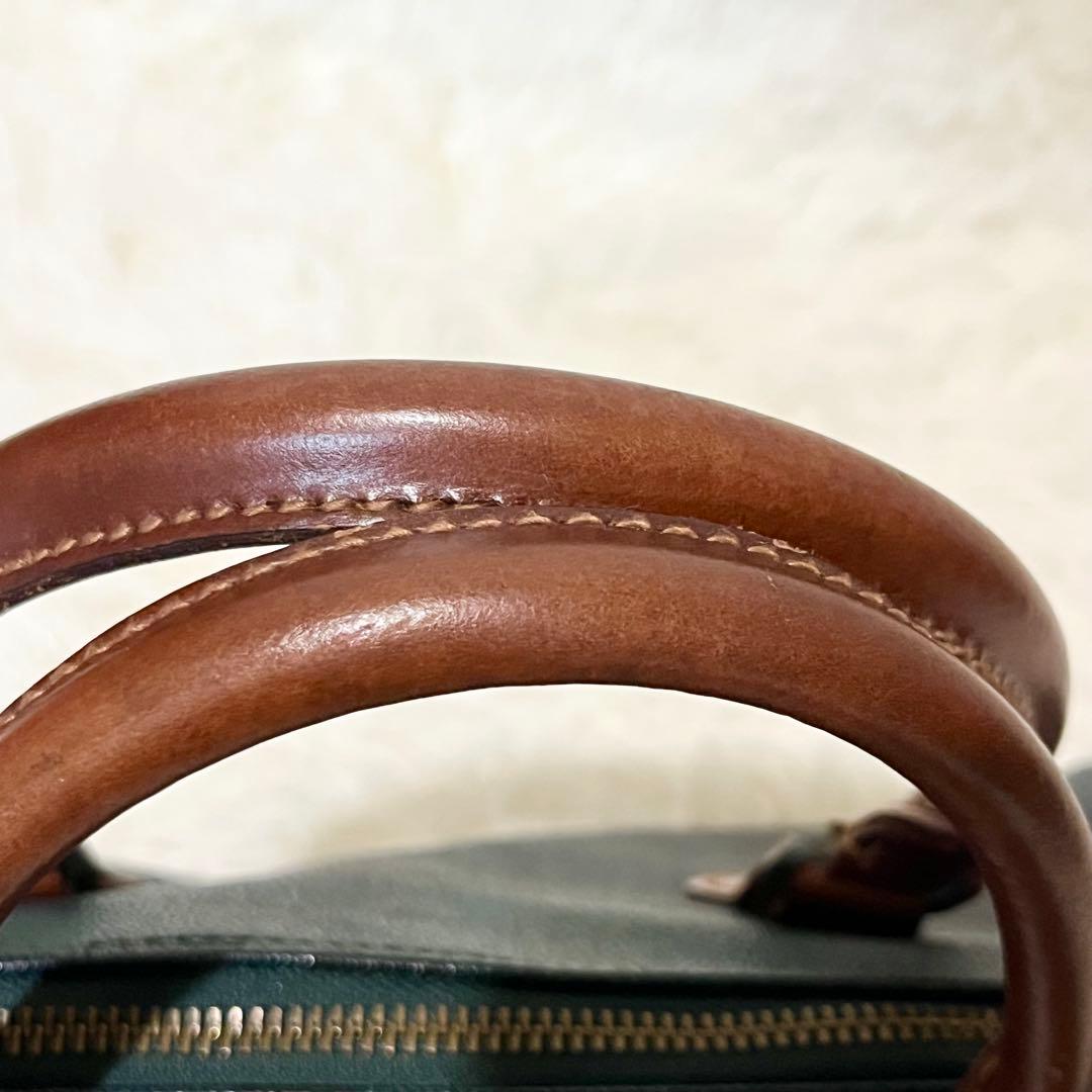 ポロ ラルフローレン　ミニ ボストンバッグ　ハンドバッグ　チェック柄　PVC