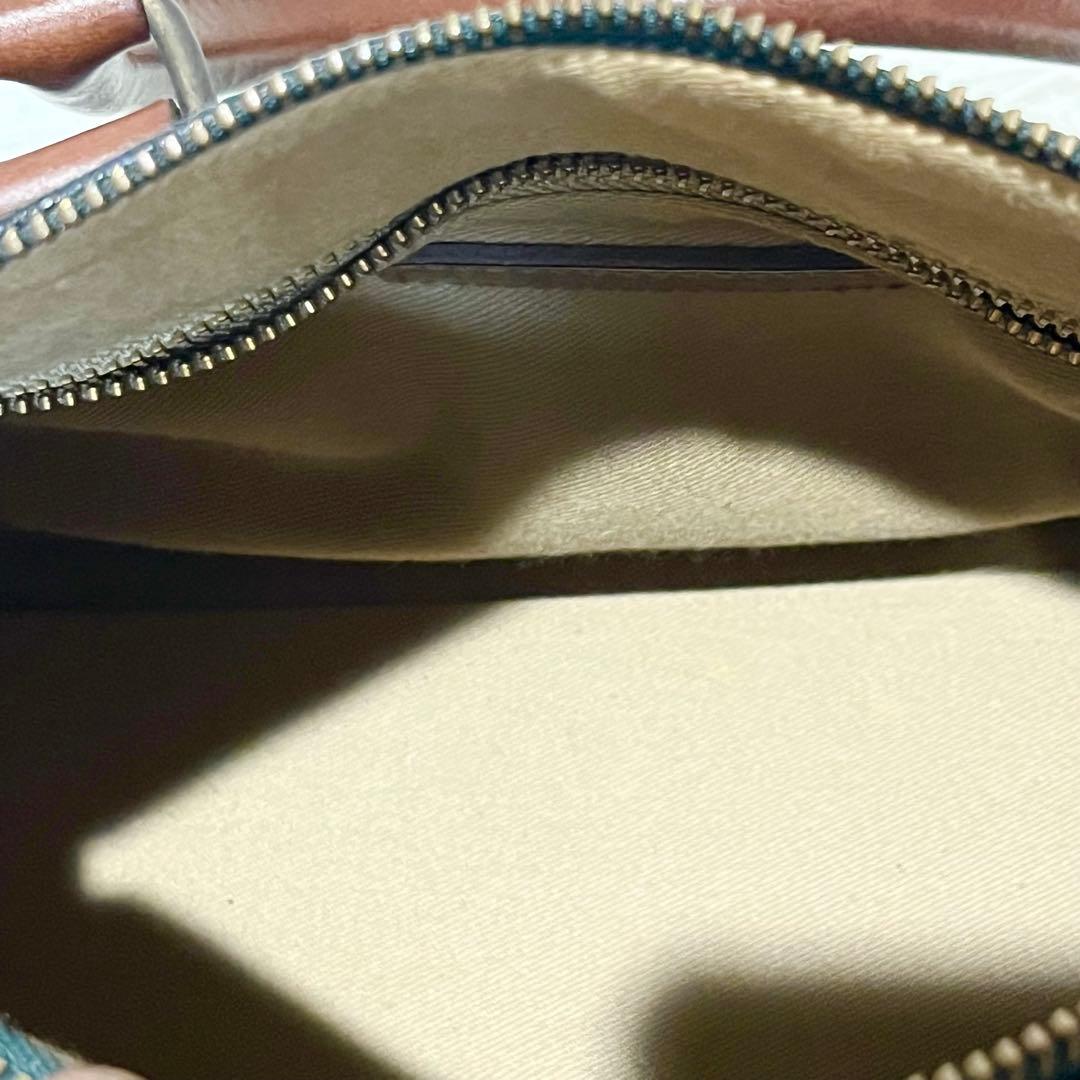 ポロ ラルフローレン　ミニ ボストンバッグ　ハンドバッグ　チェック柄　PVC