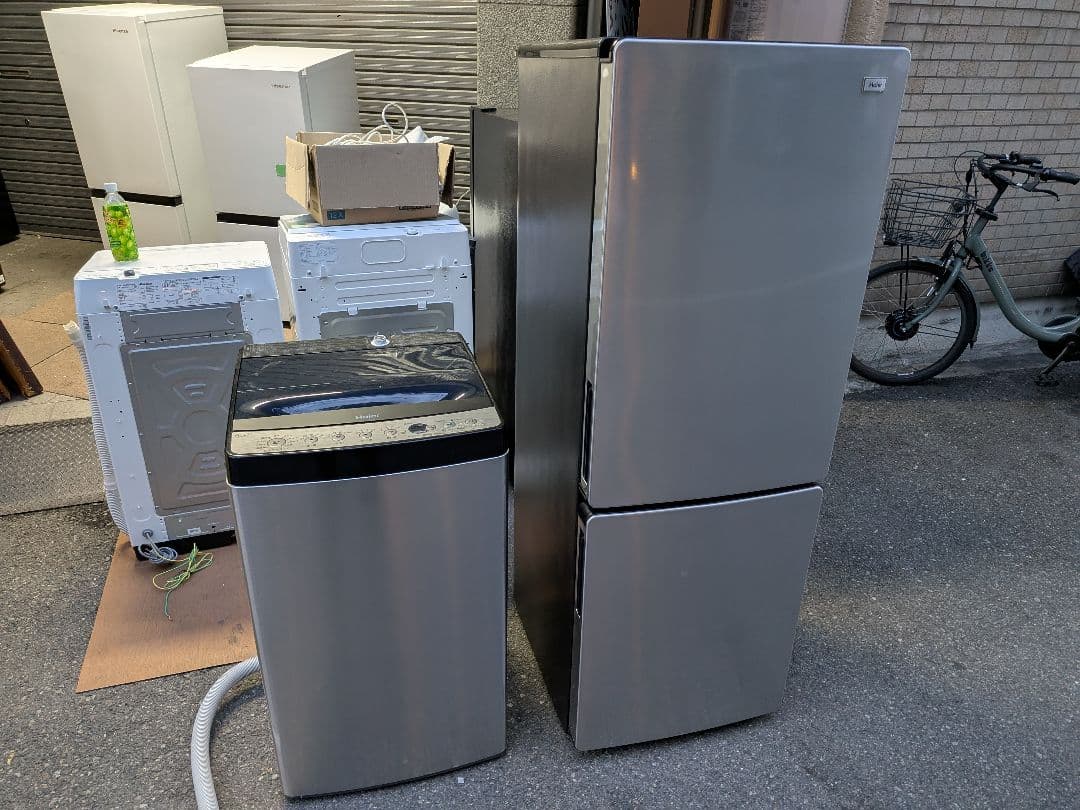 大阪市内配送無料 2023年製ハイアール冷蔵庫洗濯機セット 格安 高年式