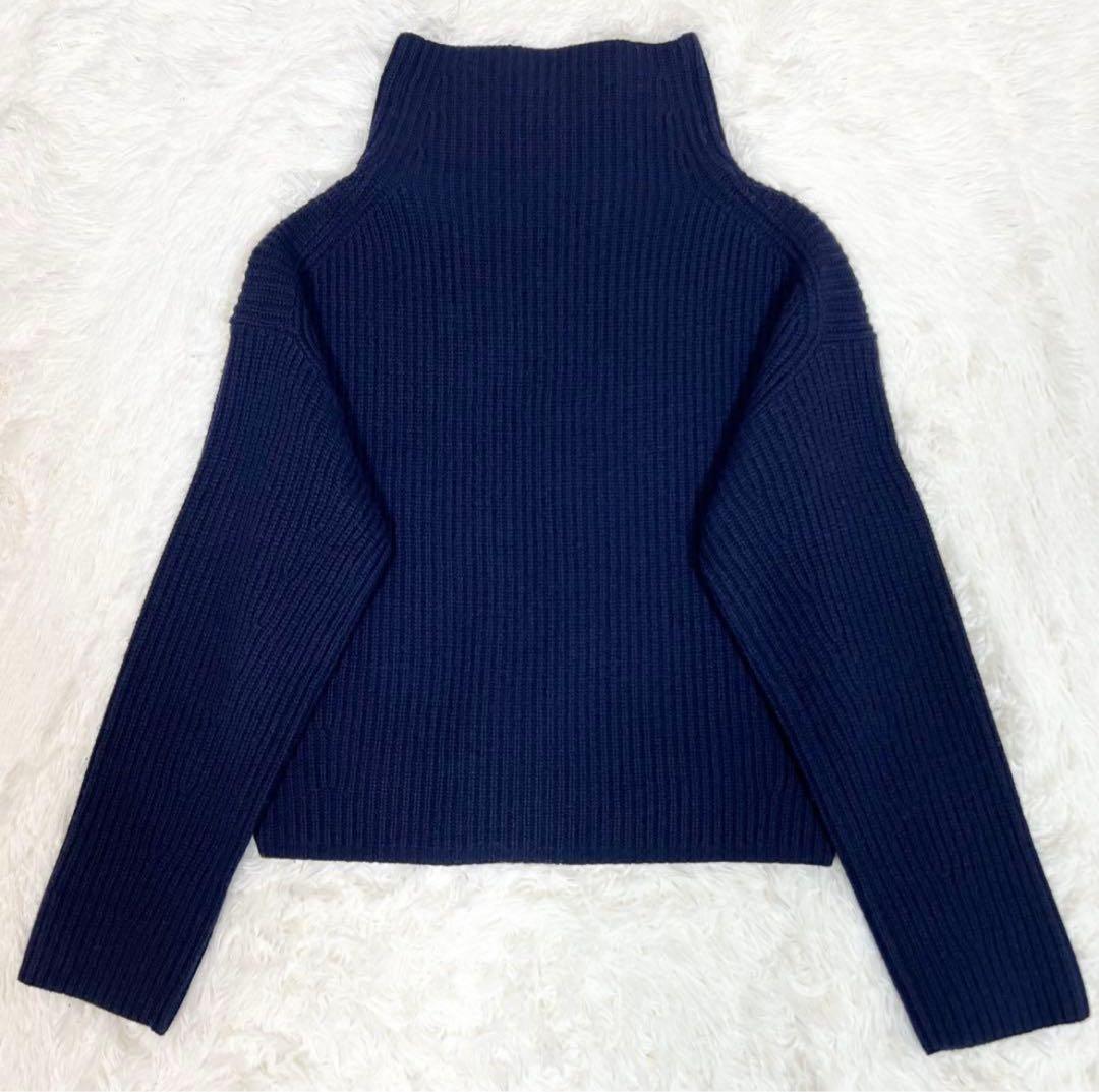 美品✨ポロラルフローレン ウール カシミヤ ハイネックセーター ネイビー S