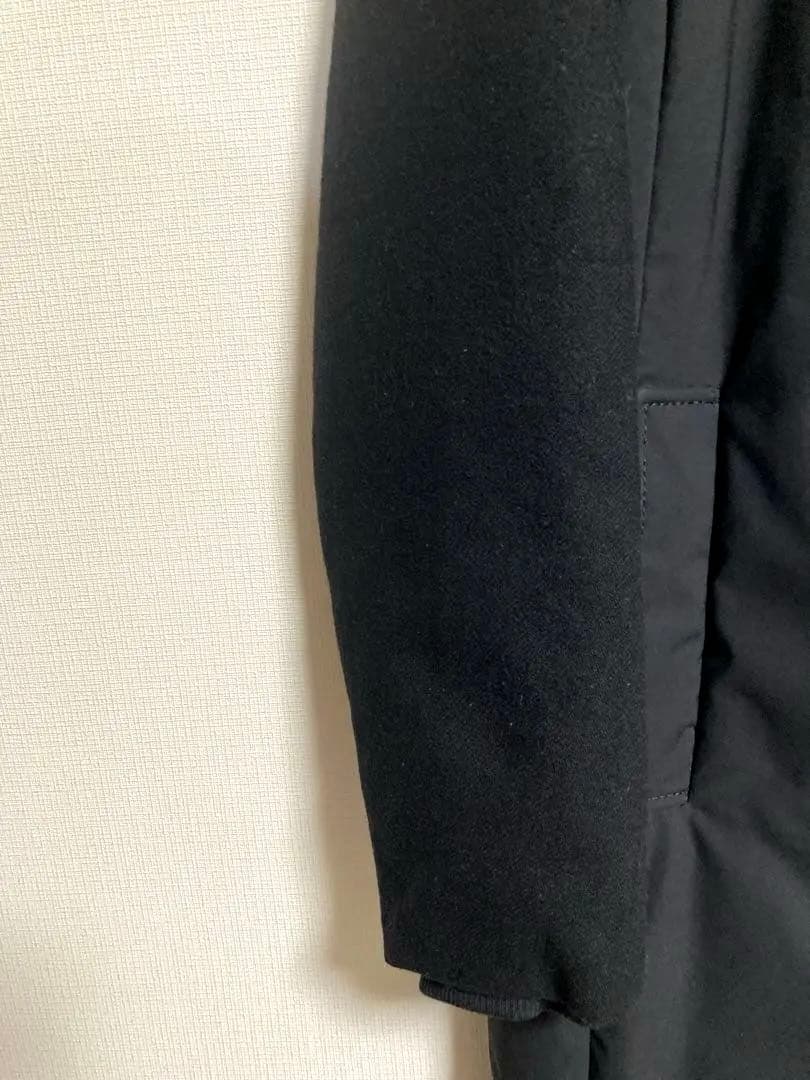 MACKINTOSH マッキントッシュ ノーカラーダウンコート 黒38 切り替え